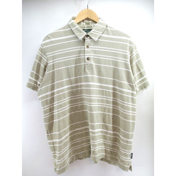 Woolrich Woolen Mills Striped light Green Polo Shirt Size L‎ - Picture 1 of 9